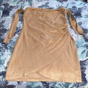 Shimmer Strapless bodycon dress